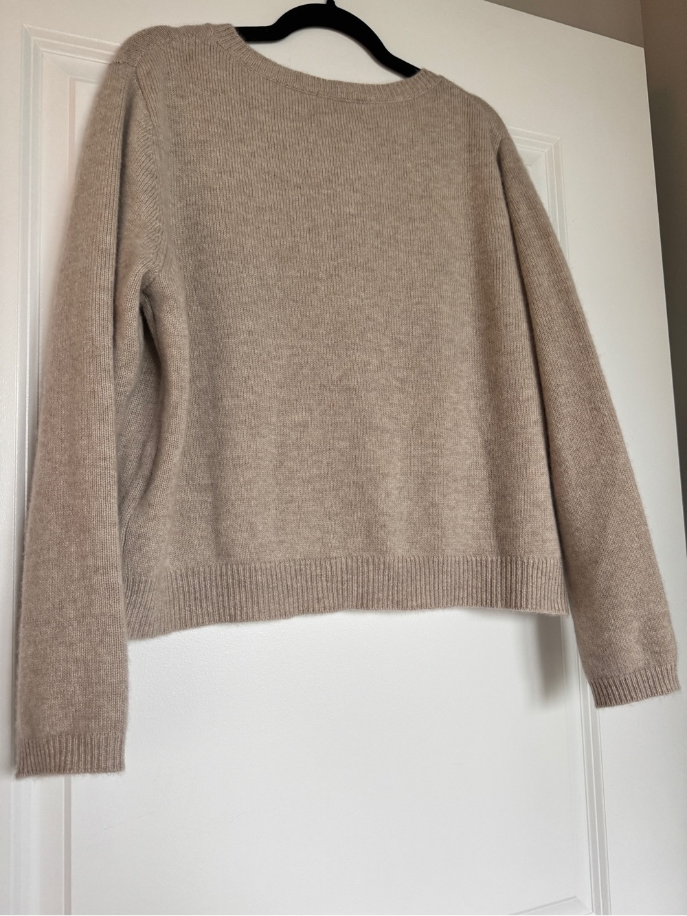 QUINCE 100% Mongolian Cashmere Cropped Crew Cardigan Sweater Undyed XL - Picture 8 of 14